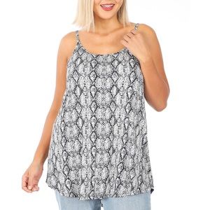 Zenana Premium/Outfitters Boutique Brand Snake Skin Tank Top Size 1X NWOT